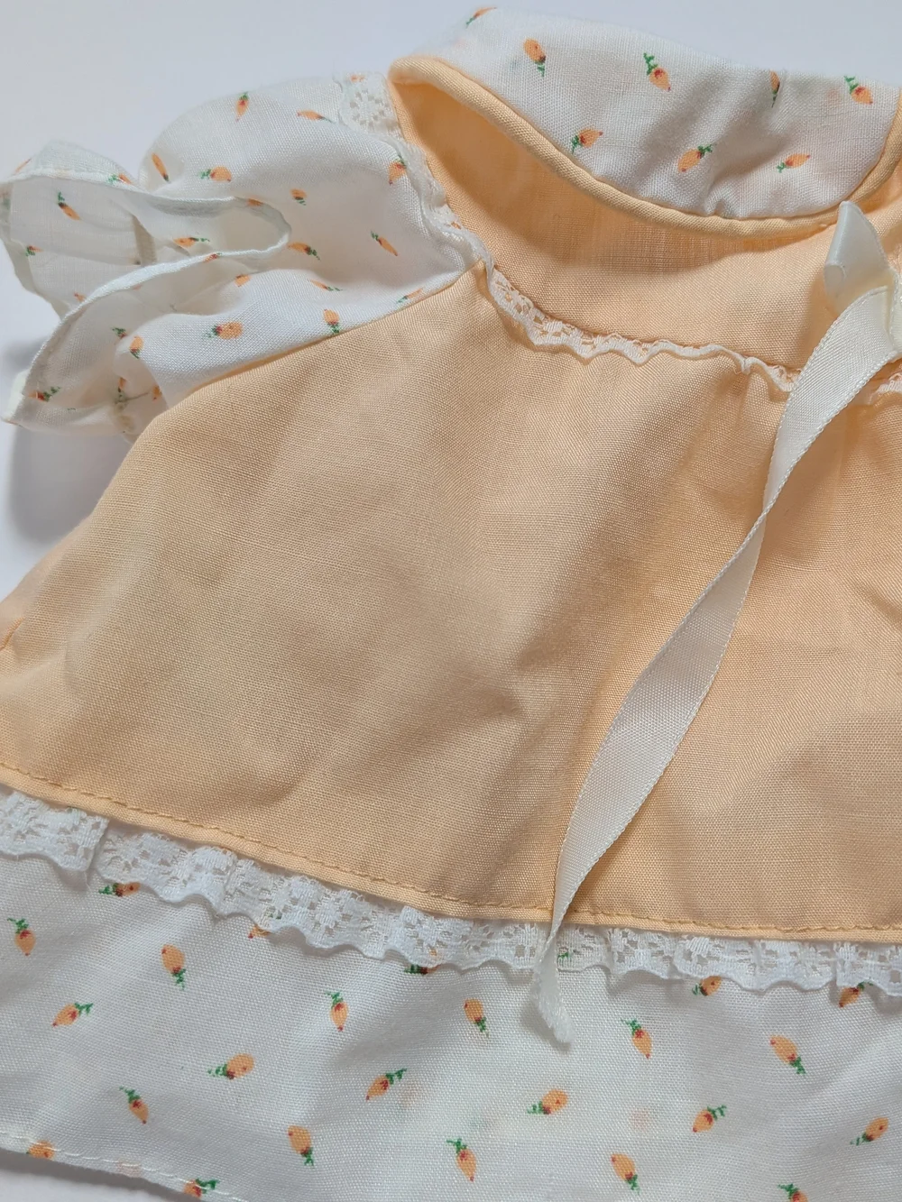 Vtg Cabbage Patch Kids Doll Clothes PreemieDress&Bloomers 8A(P) PeachRosebud CPK